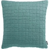 Coussin En Coton Texturé Bleu Glacier 45 X 45 Cm WAFLE