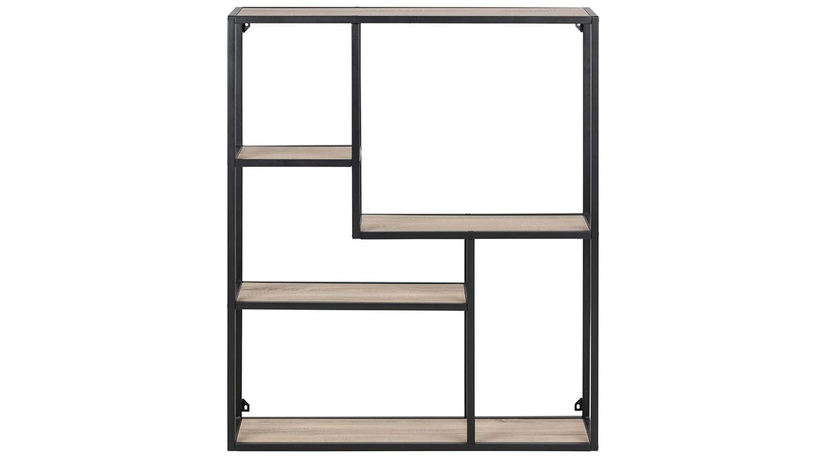 Étagère Murale Industrielle Métal Et Bois TRESCA 3 Étagère Murale Industrielle Métal Et Bois TRESCA