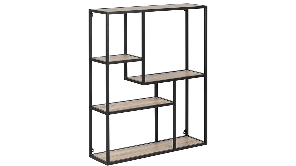 Étagère Murale Industrielle Métal Et Bois TRESCA 4 Étagère Murale Industrielle Métal Et Bois TRESCA – Image 2