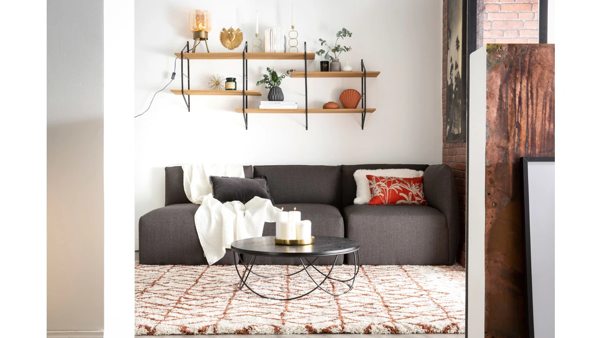 Etagère Murale XL Bois Et Métal BRIDGE 6 Etagère Murale XL Bois Et Métal BRIDGE – Image 4