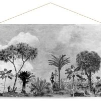 Kakemono Ethnique Noir Et Blanc L150 X L100 Cm BAMAKO