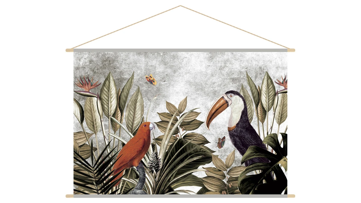 Kakemono Jungle L150 X L100 Cm PASSARO 3 Kakemono Jungle L150 X L100 Cm PASSARO