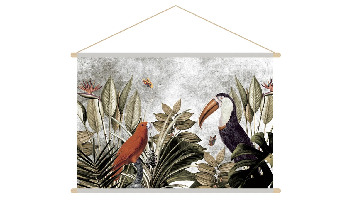 Kakemono Jungle L90 X L60 Cm PASSARO 3 Kakemono Jungle L90 X L60 Cm PASSARO