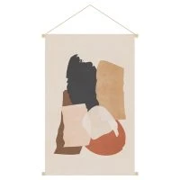 Kakémono Motif Abstrait Sur Fond Beige L40 Cm SAFI