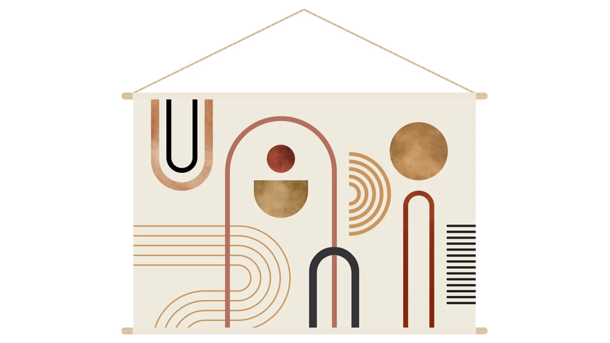 Kakemono Motifs Graphiques L120 X L80 Cm SHADKA 3 Kakemono Motifs Graphiques L120 X L80 Cm SHADKA