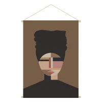 Kakemono Portait Femme L40 X H60 Cm TURBA