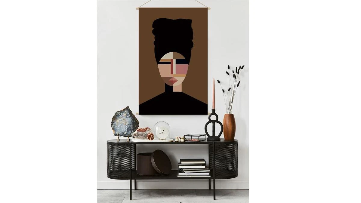 Kakemono Portait Femme L80 X H120 Cm TURBA 4 Kakemono Portait Femme L80 X H120 Cm TURBA – Image 2