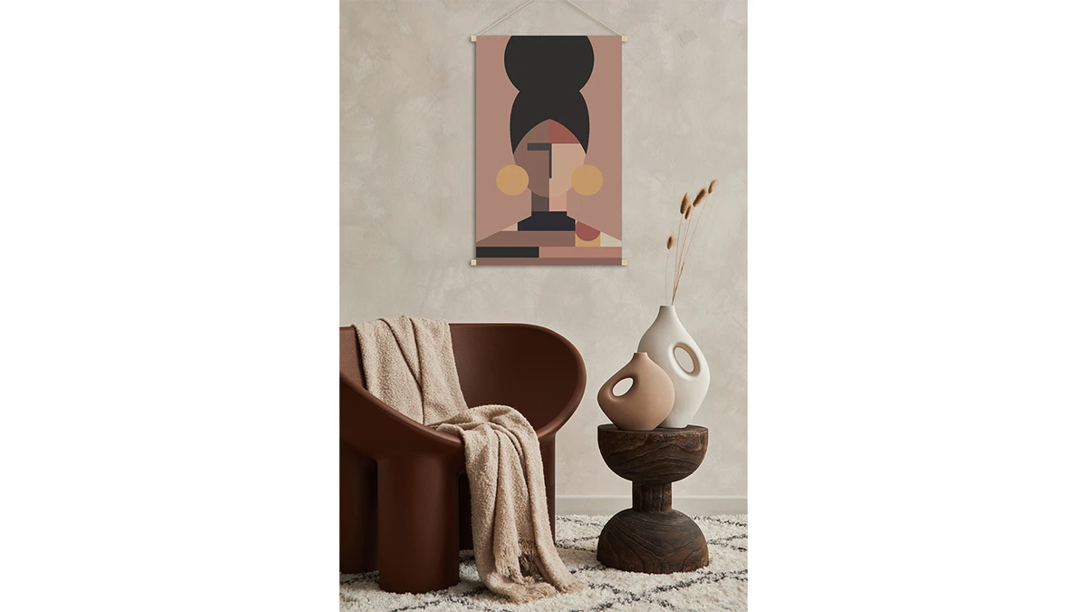 Kakemono Portrait Femme L40 X L60 Cm CURLY 6 Kakemono Portrait Femme L40 X L60 Cm CURLY – Image 4