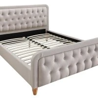 Lit 2 Places 140x200 Cm En Tissu Beige Capitonné KRISTEN -Boutique Miliboo lit 2 places 140x200 cm en tissu beige capitonne kristen 41080 5bbcc62e780fd 1200 675