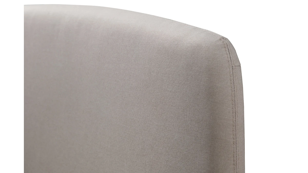 Lit 2 Places 140x200 Cm En Tissu Beige NIELS 5 Lit 2 Places 140x200 Cm En Tissu Beige NIELS – Image 3