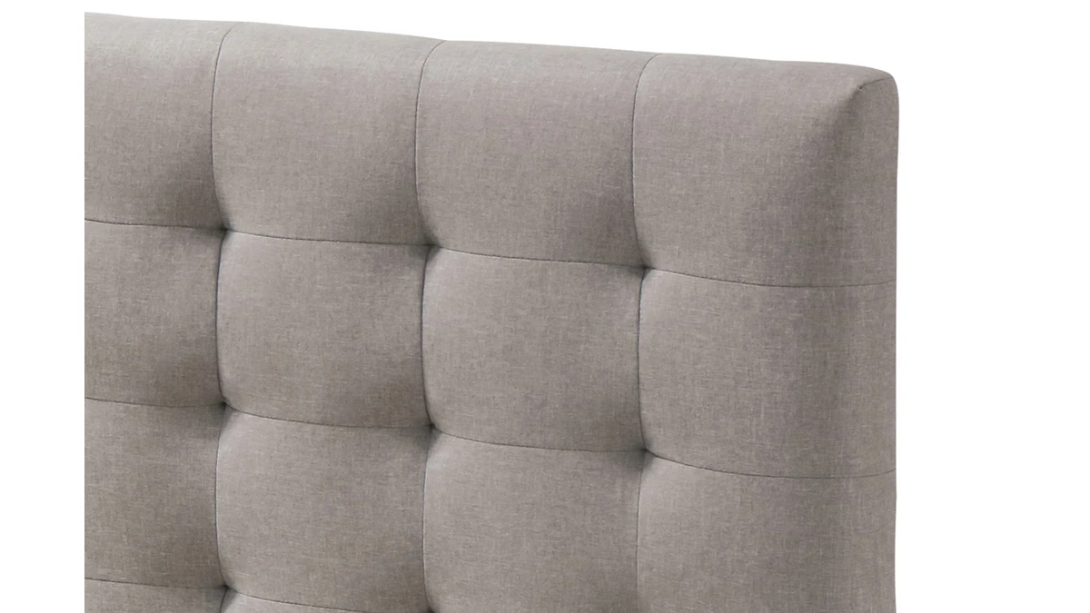 Lit 2 Places 160x200 Cm En Bois Et Tissu Beige LYNN 6 Lit 2 Places 160x200 Cm En Bois Et Tissu Beige LYNN – Image 4