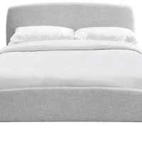 Lit 2 Places 160x200 Cm En Tissu Gris Clair NIELS