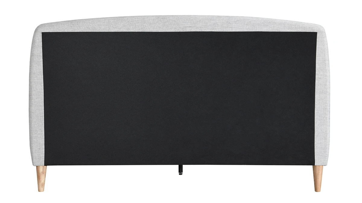 Lit 2 Places 160x200 Cm En Tissu Gris Clair NIELS 7 Lit 2 Places 160x200 Cm En Tissu Gris Clair NIELS – Image 5