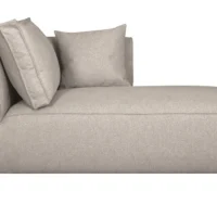 Méridienne Angle Droit En Tissu Beige PLURIEL