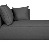 Méridienne Angle Droit En Tissu Gris Anthracite PLURIEL