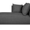 Méridienne Angle Gauche En Tissu Gris Anthracite PLURIEL