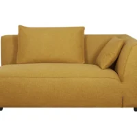 Module D'angle Droit Pour Canapé En Tissu Jaune Cumin PLURIEL