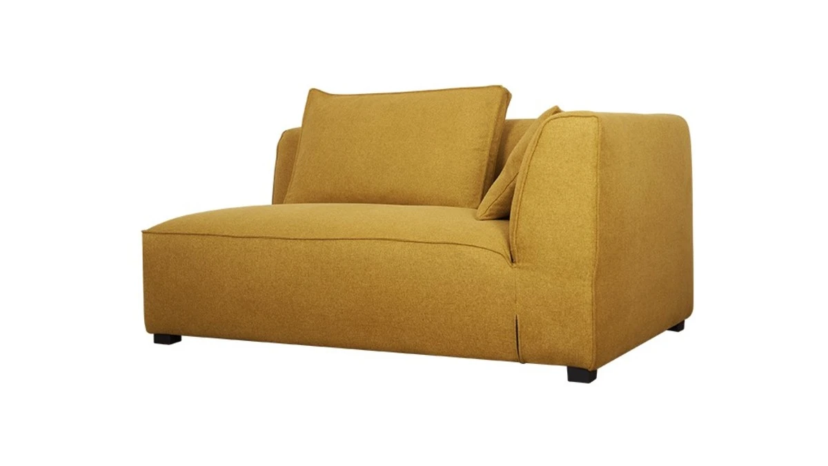 Module D'angle Droit Pour Canapé En Tissu Jaune Cumin PLURIEL 4 Module D'angle Droit Pour Canapé En Tissu Jaune Cumin PLURIEL – Image 2