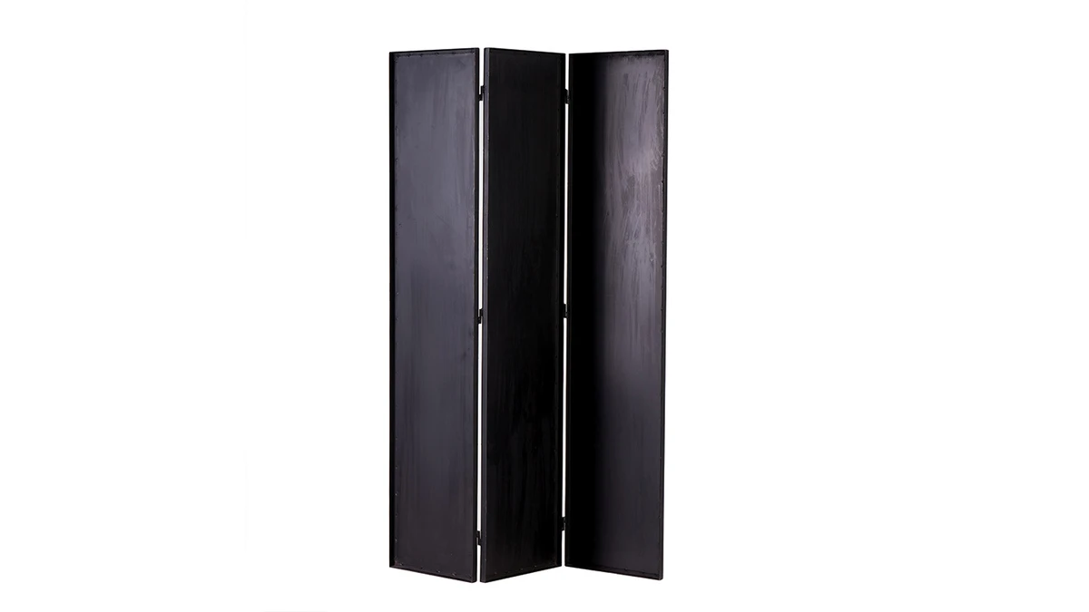 Paravent Industriel Métal Noir FACTORY 3 Paravent Industriel Métal Noir FACTORY