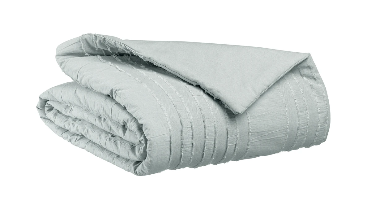 Plaid En Coton Gris Perle 120 X 180 Cm DOU 3 Plaid En Coton Gris Perle 120 X 180 Cm DOU