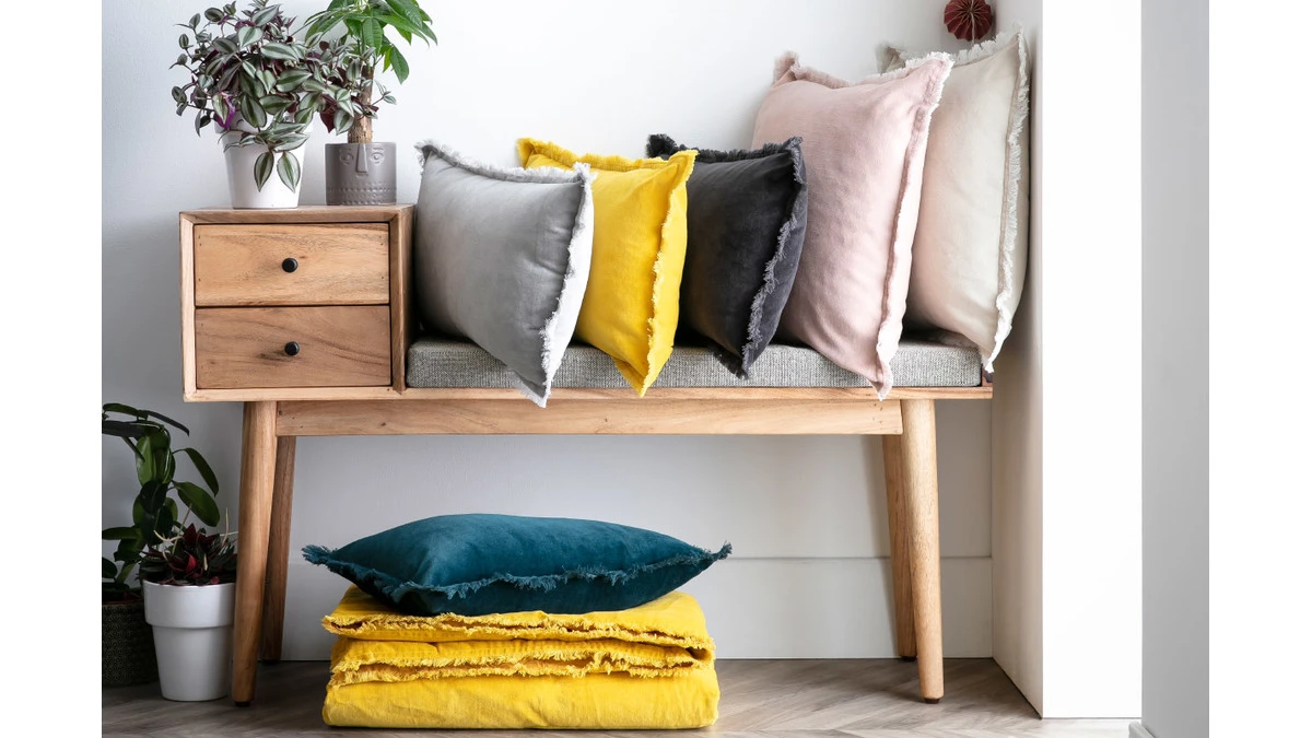 Plaid En Velours Gris Perle 135 X 200 Cm PESCA 4 Plaid En Velours Gris Perle 135 X 200 Cm PESCA – Image 2