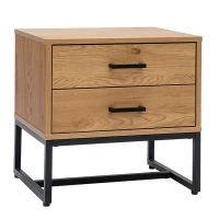 Table De Chevet 2 Tiroirs Finition Bois Clair Chêne Et Métal Noir L50 Cm LOVATO -Boutique Miliboo table de chevet 2 tiroirs finition bois clair chene et metal noir l50 cm lovato 53648 63d8ed4518e92 1200 675