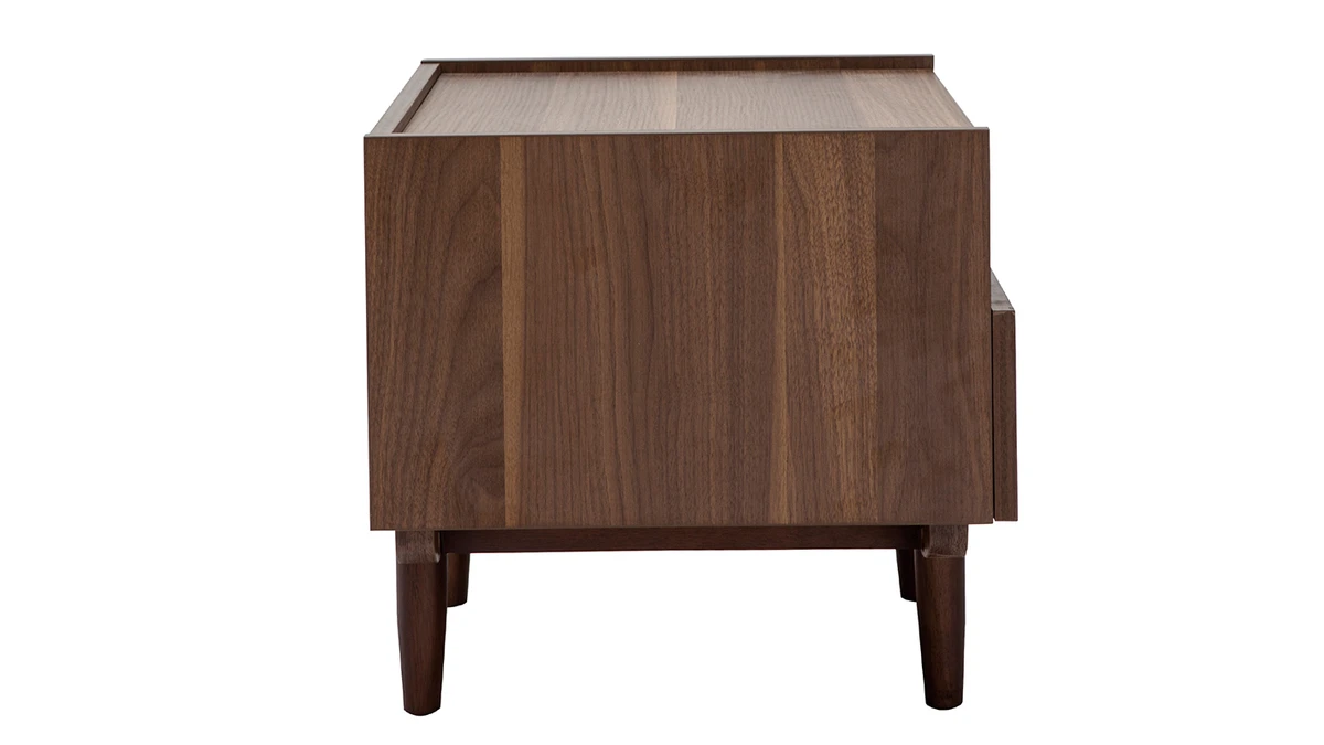 Table De Chevet Avec Tiroir En Finition Bois Foncé Noyer SANAA 6 Table De Chevet Avec Tiroir En Finition Bois Foncé Noyer SANAA – Image 4