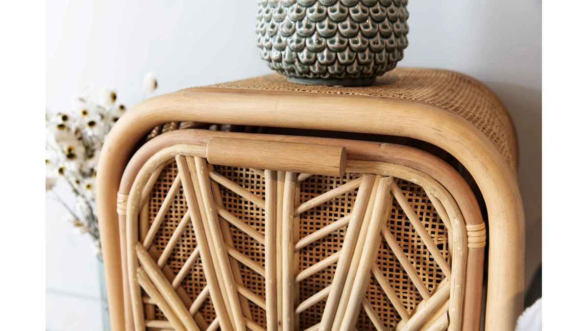 Table De Chevet En Rotin GALON - Miliboo & Stéphane Plaza 7 Table De Chevet En Rotin GALON - Miliboo & Stéphane Plaza – Image 5