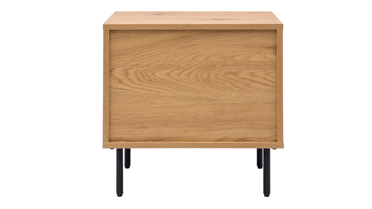 Table De Chevet Finition Bois Clair Chêne 2 Tiroirs L50 Cm ARAGON 7 Table De Chevet Finition Bois Clair Chêne 2 Tiroirs L50 Cm ARAGON – Image 5