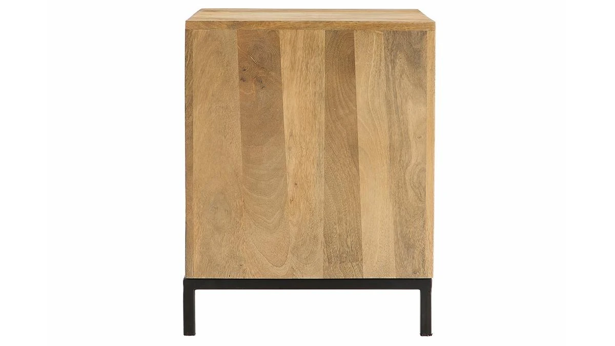 Table De Chevet Manguier Massif Et Métal Perforé RACK 6 Table De Chevet Manguier Massif Et Métal Perforé RACK – Image 4