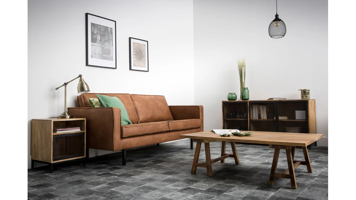 Table De Chevet Manguier Massif Et Métal Perforé RACK 9 Table De Chevet Manguier Massif Et Métal Perforé RACK – Image 7