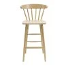 Tabouret De Bar à Barreaux Bois Chêne H65 Cm DARIA