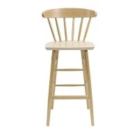 Tabouret De Bar à Barreaux Bois Chêne H65 Cm DARIA