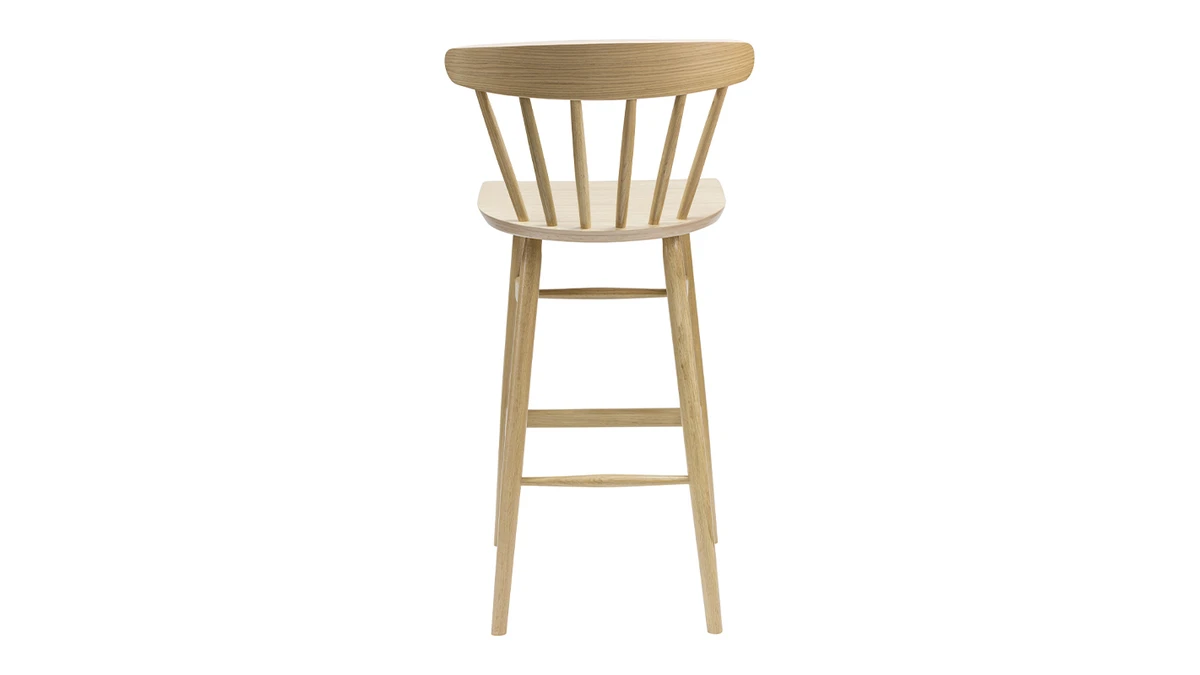 Tabouret De Bar à Barreaux Bois Chêne H65 Cm DARIA 6 Tabouret De Bar à Barreaux Bois Chêne H65 Cm DARIA – Image 4