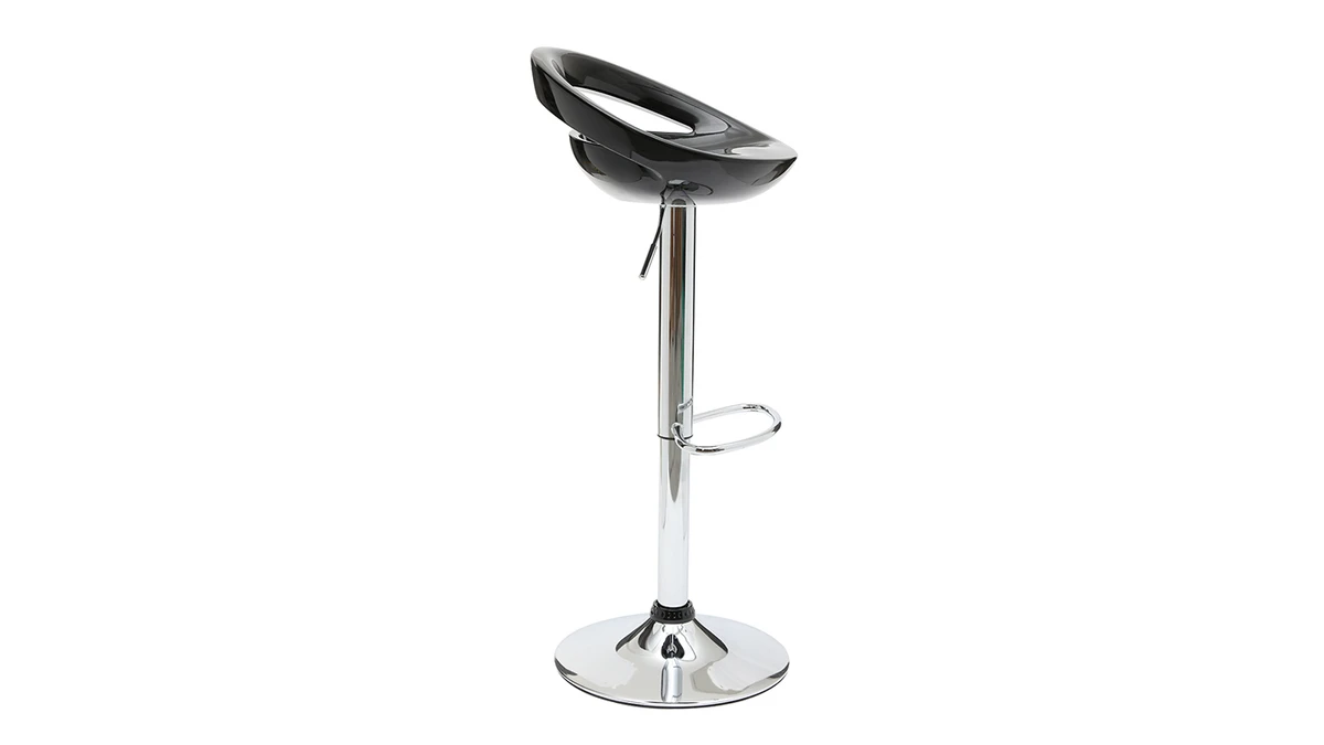 Tabouret De Bar / Cuisine Noir Moderne COMET (lot De 2) 6 Tabouret De Bar / Cuisine Noir Moderne COMET (lot De 2) – Image 4