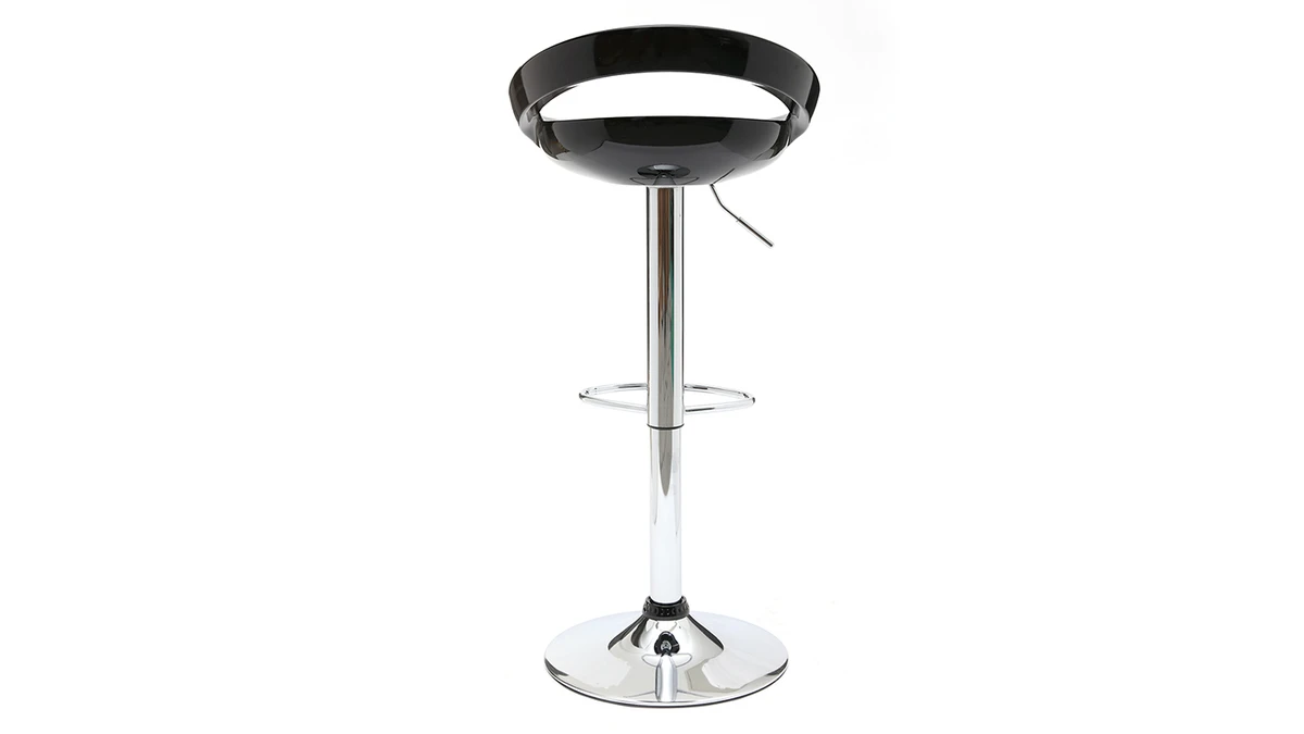 Tabouret De Bar / Cuisine Noir Moderne COMET (lot De 2) 7 Tabouret De Bar / Cuisine Noir Moderne COMET (lot De 2) – Image 5