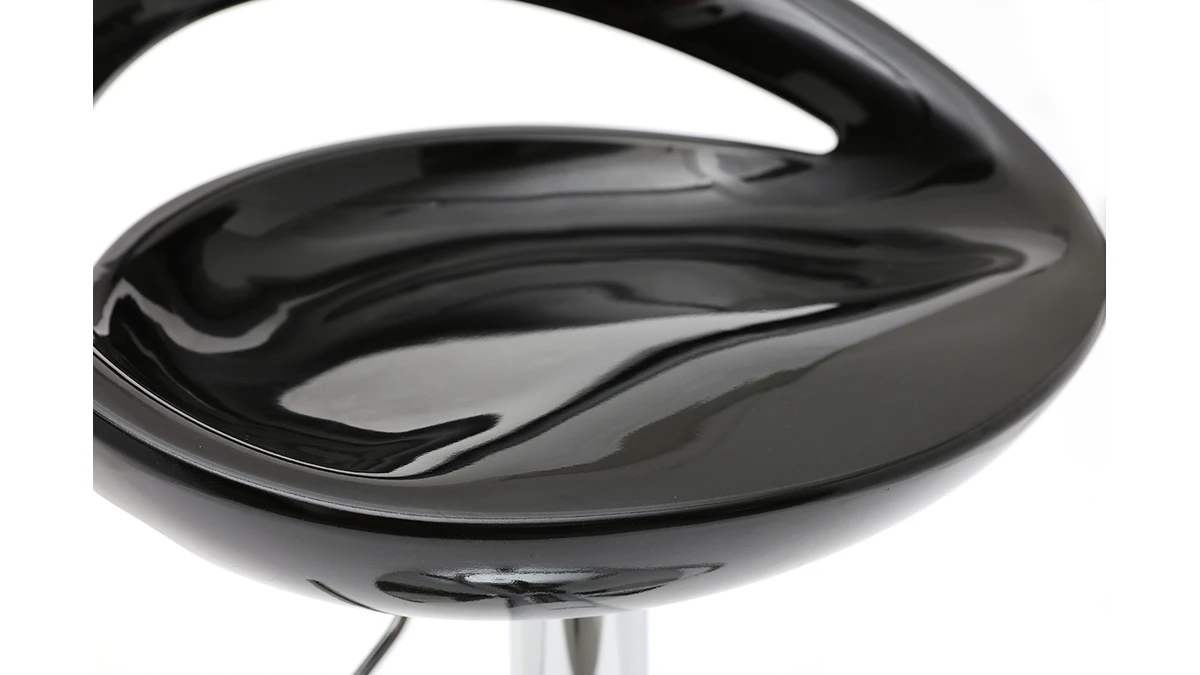 Tabouret De Bar / Cuisine Noir Moderne COMET (lot De 2) 8 Tabouret De Bar / Cuisine Noir Moderne COMET (lot De 2) – Image 6