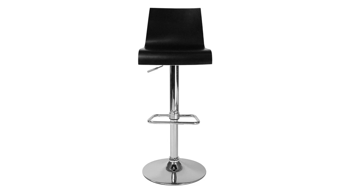 Tabouret De Bar / Cuisine Noir Moderne NEWSURF (lot De 2) 4 Tabouret De Bar / Cuisine Noir Moderne NEWSURF (lot De 2) – Image 2