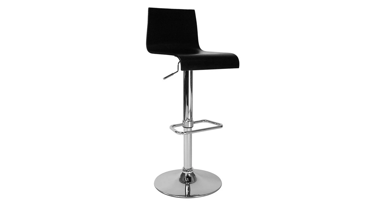 Tabouret De Bar / Cuisine Noir Moderne NEWSURF (lot De 2) 5 Tabouret De Bar / Cuisine Noir Moderne NEWSURF (lot De 2) – Image 3