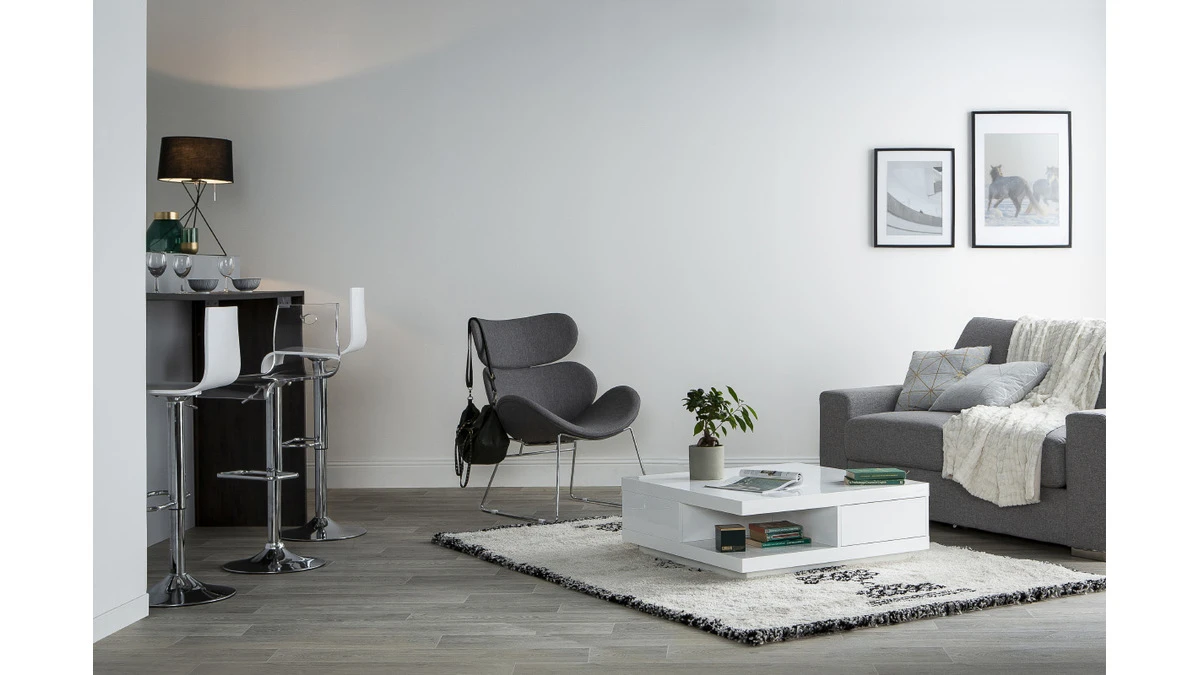 Tabouret De Bar / Cuisine Noir Moderne NEWSURF (lot De 2) 6 Tabouret De Bar / Cuisine Noir Moderne NEWSURF (lot De 2) – Image 4