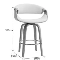 Tabouret De Bar Design Blanc Et Bois Clair 65 Cm ARAMIS -Boutique Miliboo tabouret de bar design blanc et bois clair 65 cm aramis 46779 5d691b09e348e 1200 675