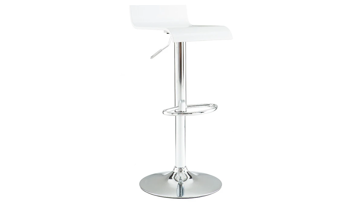 Tabouret De Bar Design Blanc SURF 4 Tabouret De Bar Design Blanc SURF – Image 2