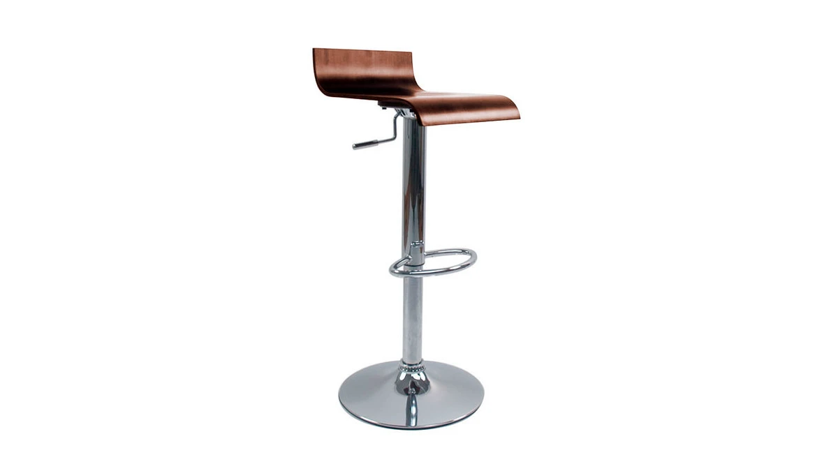 Tabouret De Bar Design En Bois Coloris Noyer SURF V2 4 Tabouret De Bar Design En Bois Coloris Noyer SURF V2 – Image 2