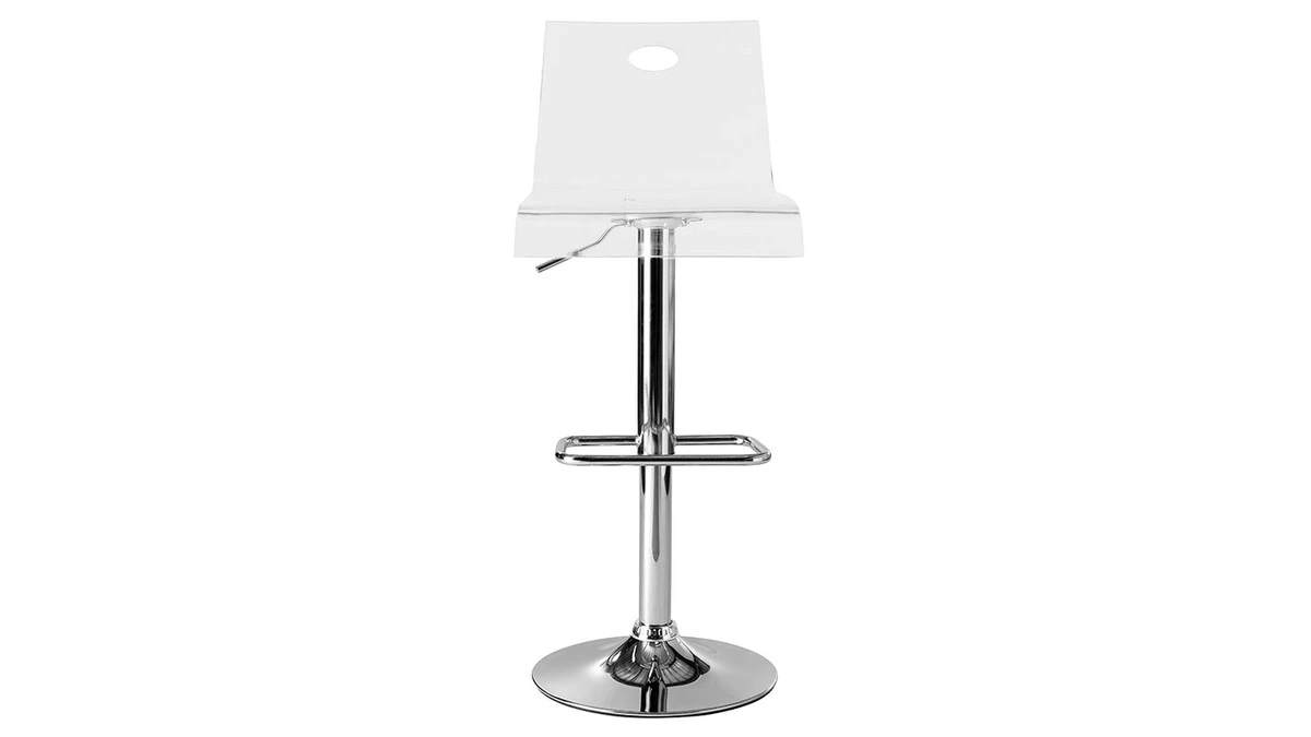 Tabouret De Bar Design En Plexiglas Transparent (lot De 2) SATURNE 4 Tabouret De Bar Design En Plexiglas Transparent (lot De 2) SATURNE – Image 2