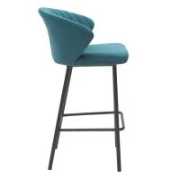 Tabouret De Bar Design En Tissu Velours Gaufré Bleu Pétrole Et Métal Noir H68 Cm DALLY 11 Tabouret De Bar Design En Tissu Velours Gaufré Bleu Pétrole Et Métal Noir H68 Cm DALLY -Boutique Miliboo tabouret de bar design en tissu velours gaufre bleu petrole et metal noir h68 cm dally 45593 5d2499012aee9 1200 675