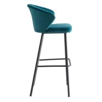 Tabouret De Bar Design En Tissu Velours Gaufré Bleu Pétrole H78 Cm DALLY -Boutique Miliboo tabouret de bar design en tissu velours gaufre bleu petrole h78 cm dally 43935 5bb764a42213b 1200 675
