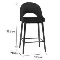 Tabouret De Bar Design En Velours Noir Et Métal H69 Cm BELLEROSE -Boutique Miliboo tabouret de bar design en velours noir et metal h69 cm bellerose 51935 62f033ae18396 1200 675