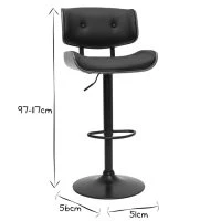 Tabouret De Bar Design Réglable Noir Et Bois Foncé BASILE 14 Tabouret De Bar Design Réglable Noir Et Bois Foncé BASILE -Boutique Miliboo tabouret de bar design reglable noir et bois fonce basile 49843 619d140c31122 1200 675