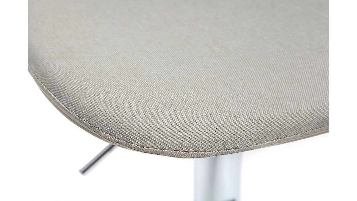 Tabouret De Bar Design Tissu Naturel Lot De 2 ZACK 7 Tabouret De Bar Design Tissu Naturel Lot De 2 ZACK – Image 5