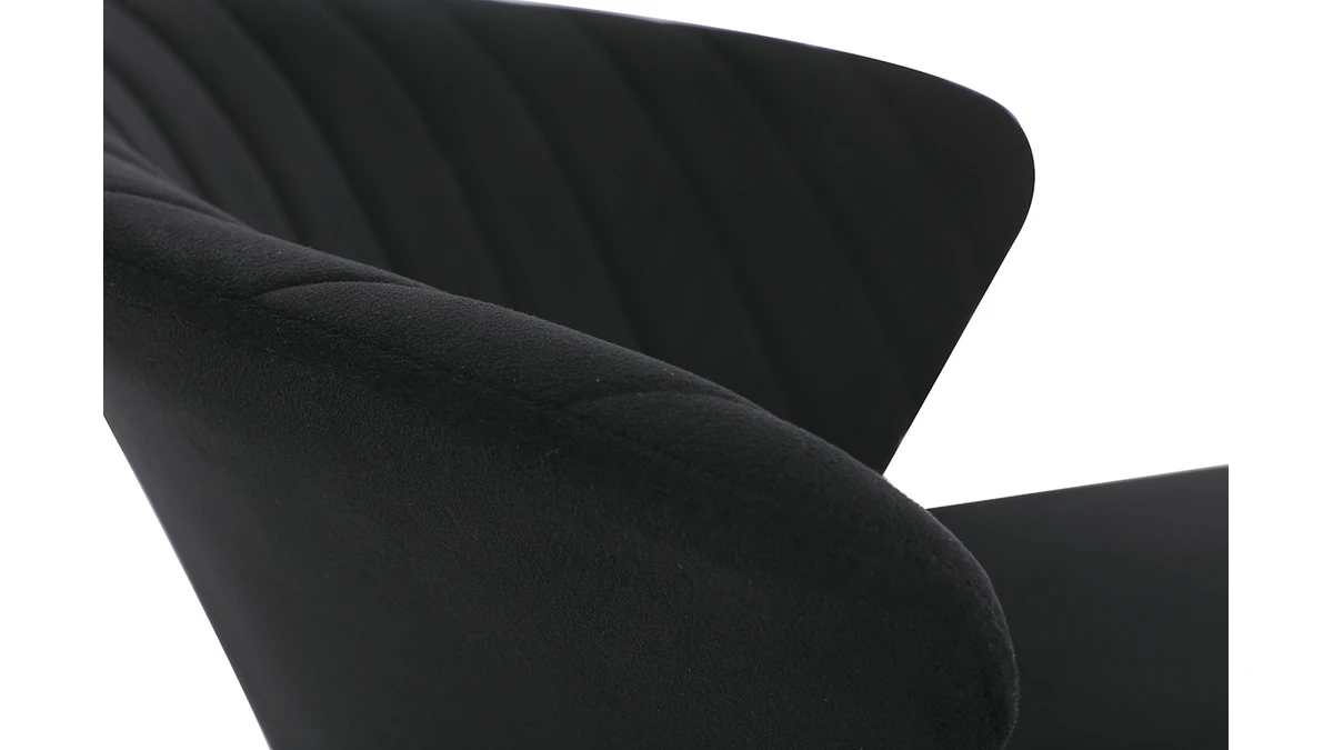 Tabouret De Bar Design Velours Noir H78 Cm DALLY - Miliboo & Stéphane Plaza 7 Tabouret De Bar Design Velours Noir H78 Cm DALLY - Miliboo & Stéphane Plaza – Image 5